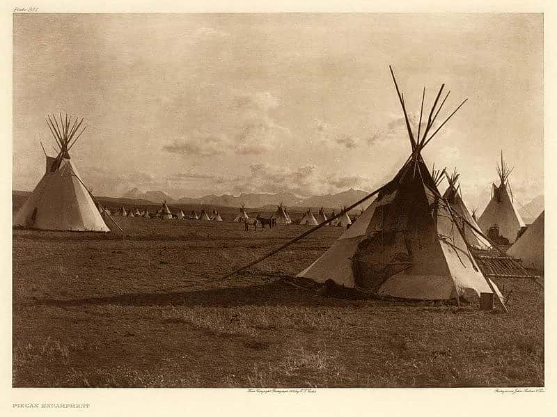 Edward Curtis's "Piegan encampment," Plate 207 of "The North American Indian"