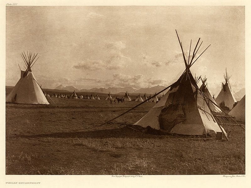 Edward Curtis's "Piegan encampment," Plate 207 of "The North American Indian"