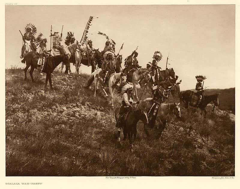 Edward Curtis's "Oglala war-party," Plate 77 of "The North American Indian"