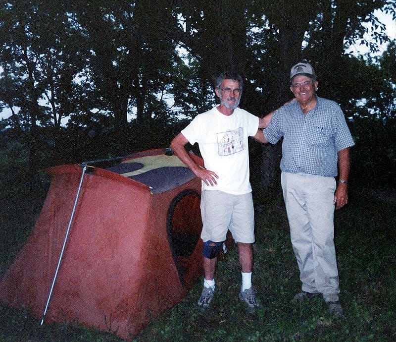 Ray Widel's property in Arrow Rock, Missouri where I pitched my tent on the knoll above a deerpark, counted the dancing red fireflies until late in the night, and slept well. I liked Arrow Rock so much that I started shopping around for a job.