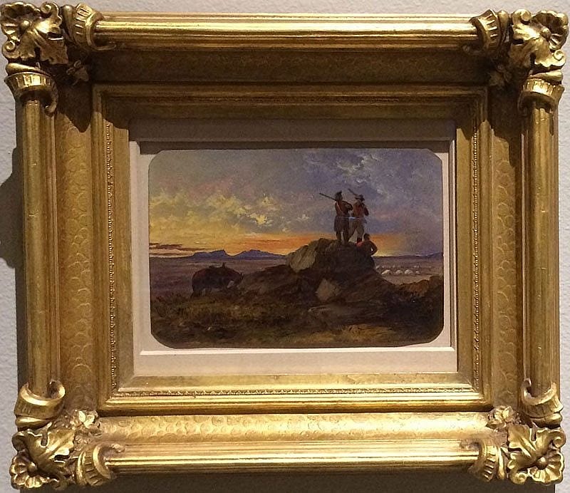 Stanley's untitled Teton Valley Scene hanging in the Whitney's gallery