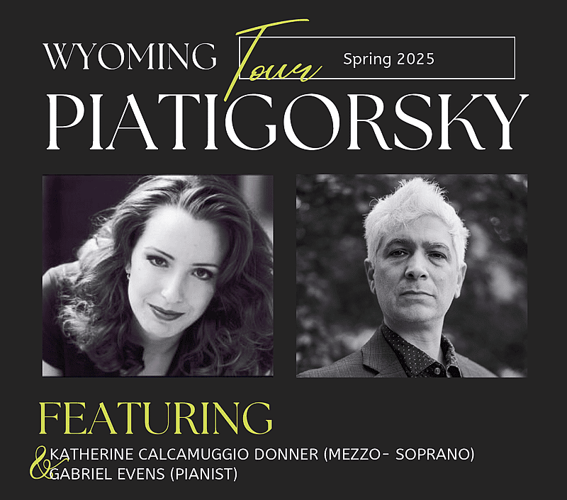 Join us for an incredible performance by Mezzo-soprano Katherine Calcamuggio Donner and pianist Gabriel Evens
