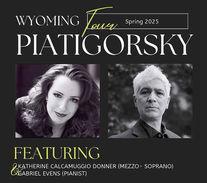 Join us for an incredible performance by Mezzo-soprano Katherine Calcamuggio Donner and pianist Gabriel Evens