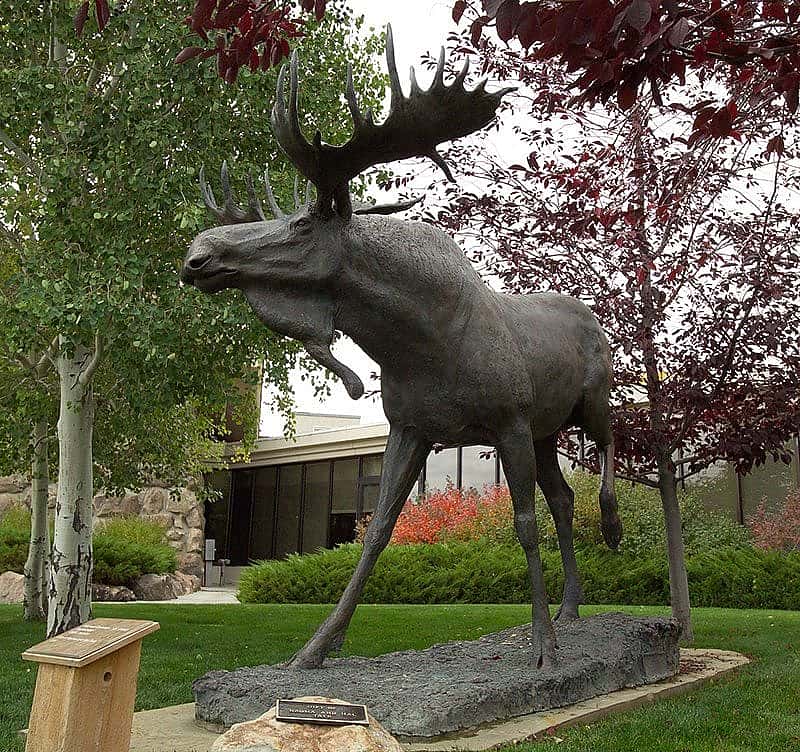 Michael Coleman (b. 1946), "September," 2001, cast 4/9, cast by Baer Bronze, Springville, UT. Bronze, 94 x 126 inches. Gift of Naoma and Hal Tate, 7.01.