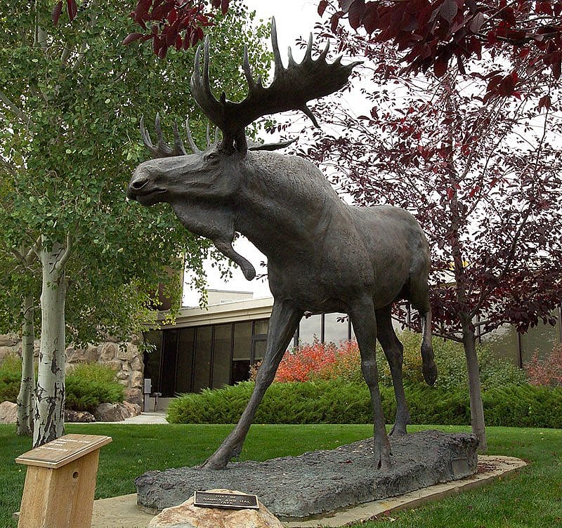 Michael Coleman (b. 1946), "September," 2001, cast 4/9, cast by Baer Bronze, Springville, UT. Bronze, 94 x 126 inches. Gift of Naoma and Hal Tate, 7.01.