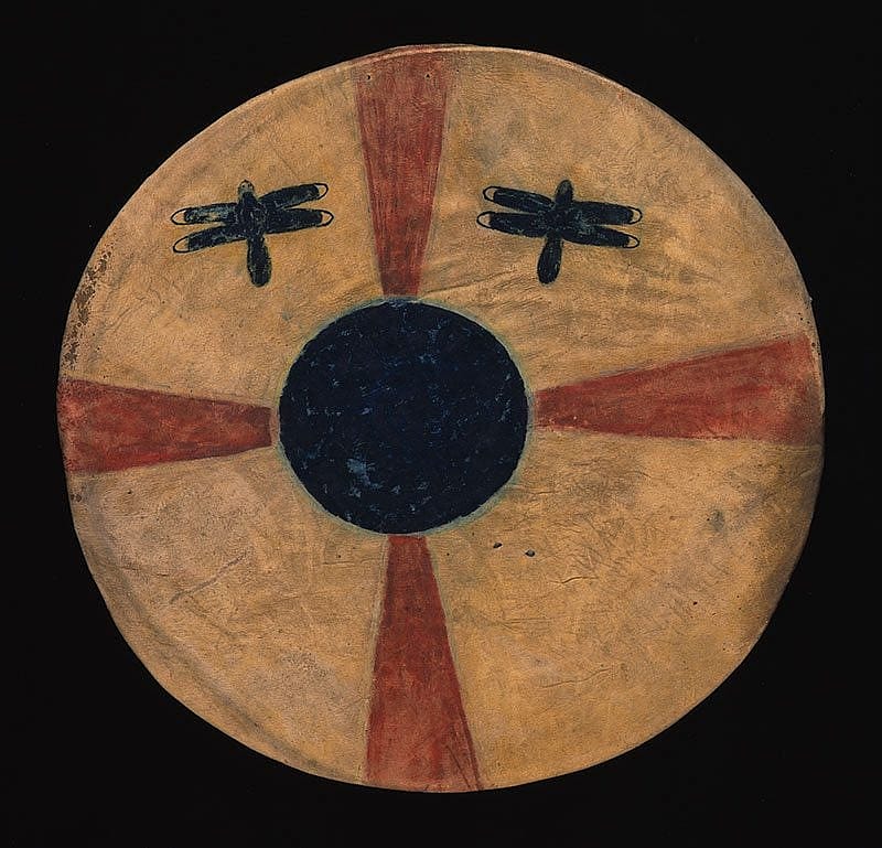 Shield and cover, Arapaho, (Hinono'ei), Southern Plains, ca. 1880. NA.108.126