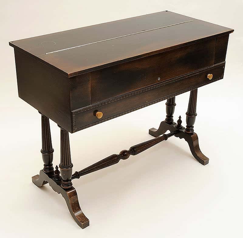 Traveling desk of Nate Salsbury, mahogany, ca. 1898-1905. 1.69.1788