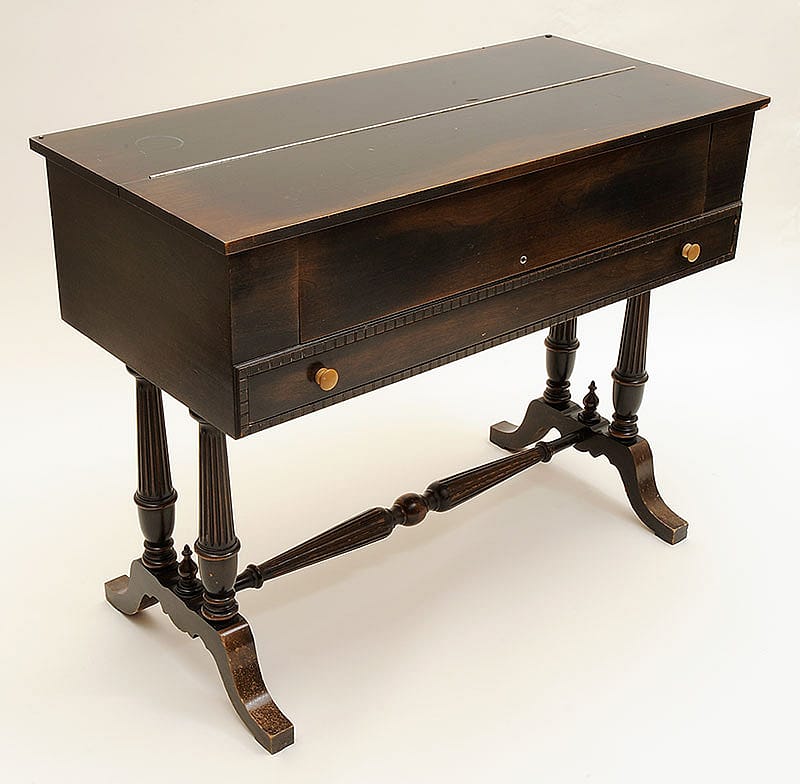 Traveling desk of Nate Salsbury, mahogany, ca. 1898-1905. 1.69.1788