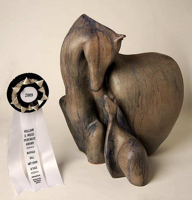 Steve Schrepferman. "Mother's Touch," 2009. William E. Weiss Purchase Award – 2009 Buffalo Bill Art Show. 62.09A&B