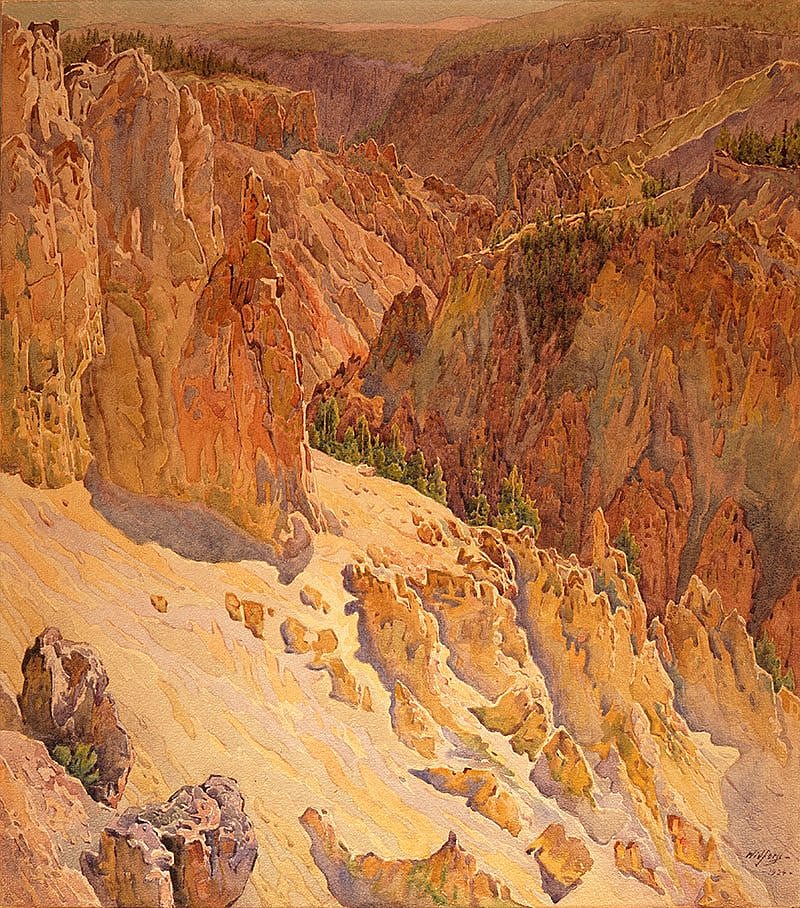 A Treasure from Our West: "Yellowstone Canyon" by Gunnar Widforss. 25.61