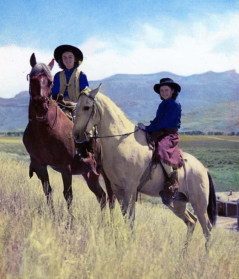 Lucille (L) and Barbara Nichols, ca. 1938. Author's photo.