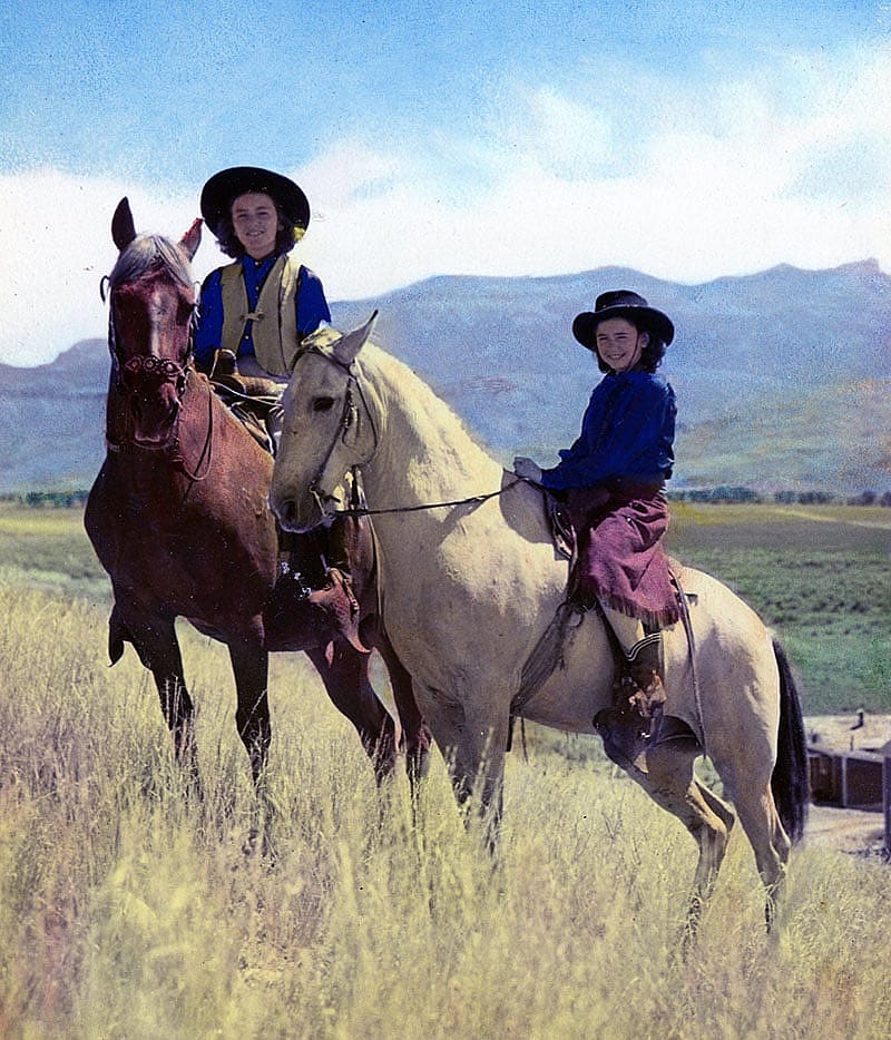 Lucille (L) and Barbara Nichols, ca. 1938. Author's photo.