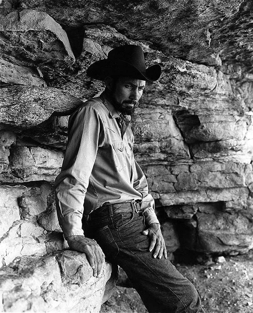 Sharpshooter champion and founder of Old Trail Town in Cody, Bob Edgar, August 1970. Edgar epitomized the rough edges of western living. He and artist James Bama became fast friends. MS 243 James Bama Collection, McCracken Research Library. P.243.00300