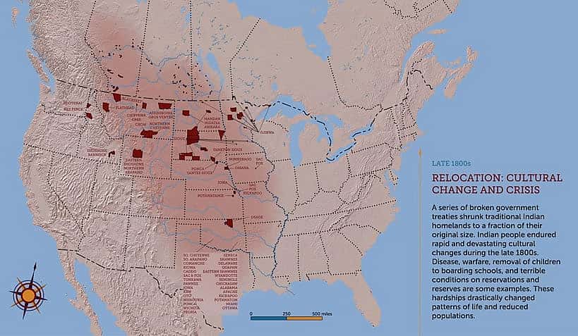 Still from animated map, Plains Indian Map Project, funded in part through a generous grant from The Brown Foundation, Inc., of Houston.