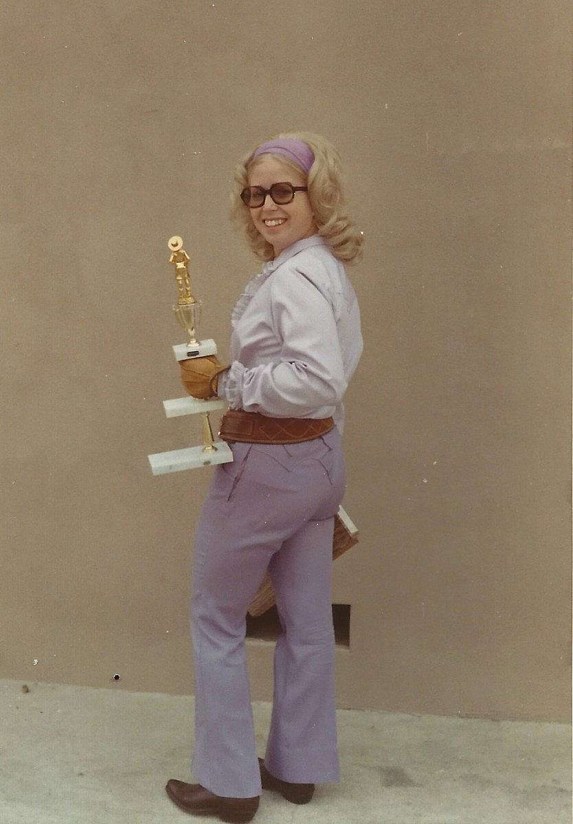 Becky Munden Winning Trophy Fast Draw Contest 1970s