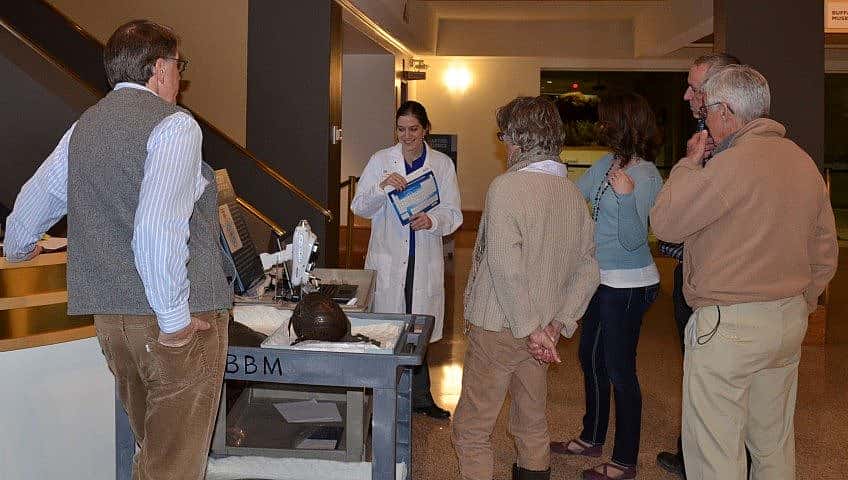 Laura Siegfried demonstrates the X-ray Fluoroscope