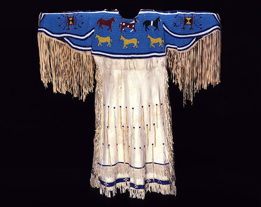 Lakota dress. Gift of Mrs. William Henry Harrison. NA.202.70