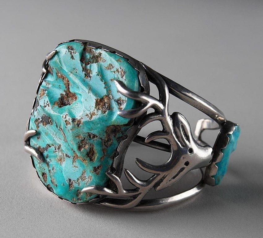 Stag Bracelet, Southwest, 1954. Gift of Jo and Warren Buxton, Phoenix, Arizona. NA.203.1049.1