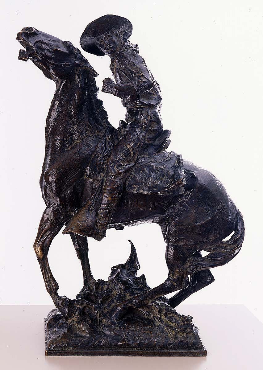 The Buffalo Bill Center of the West loaned this sculpture to the American West in Bronze: 1850-1925. Solon Hannibal Borglum (1868-1922). "Buckey O’Neill," 1906. Bronze. Gertrude Vanderbilt Whitney Trust Fund Purchase. 5.60