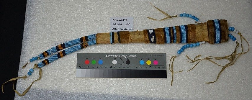 Knife sheath after treatment.