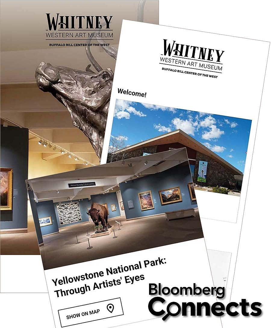 Collage of Bloomberg Connects screenshots