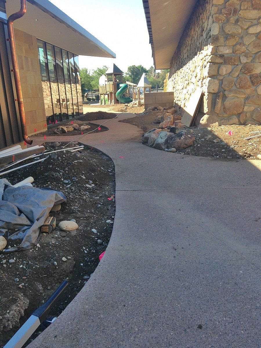 New pathway in the Cashman-Greever Garden.
