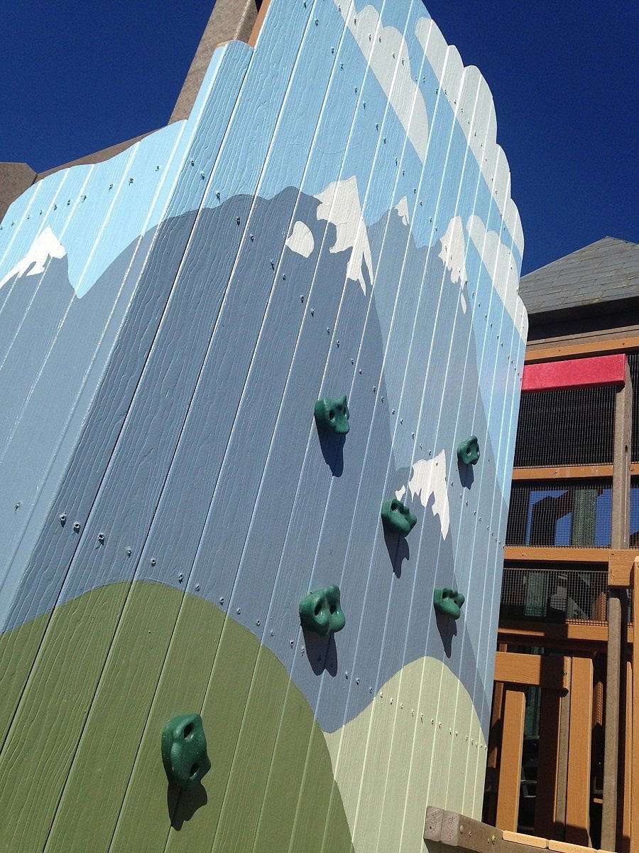 New rock wall for the Center's playground