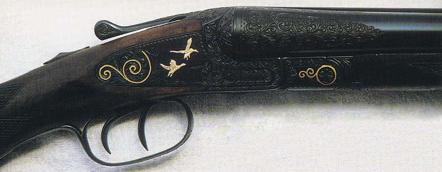 Johns engraved shotgun with gold inlays. Photo courtesy of Bill Johns.