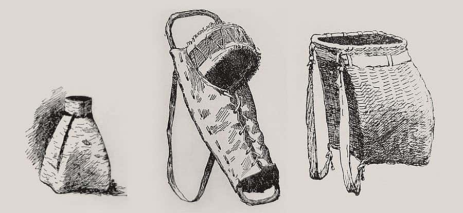(Fig. 2) Frederic Remington (1861 - 1909). Details of pen and ink illustrations in Longfellow's 1891 edition of "The Song of Hiawatha." Reproductions courtesy of the author.