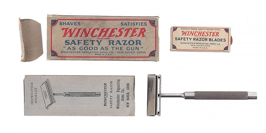 Let's be honest here, if I had the chance to shave with a Winchester razor I'd probably give it a shot. Gift of Olin Corporation, Winchester Arms Collection. 1988.8.844.1-4