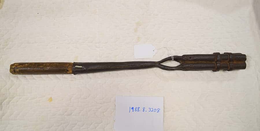 Early 4 barreled hand cannon, 1400-1425. Gift of Olin Corporation. 1988.8.3208