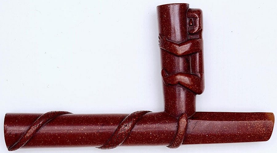 Pipe Bowl. Lakota (Sioux), Northern Plains, ca. 1880. Pipestone (catlinite). NA.504.220
