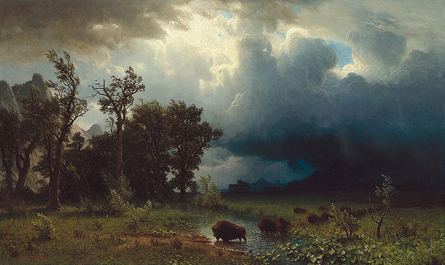 Fig. 6, "Buffalo Trail: The Impending Storm," 1869. Oil on canvas. Corcoran Collection Museum Purchase, through the gift of Mr. and Mrs. Lansdell K. Christie. National Gallery of Art, Washington, DC. 2014.79.3