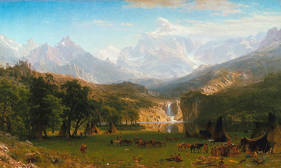 Fig. 3, Albert Bierstadt (1830-1902). "The Rocky Mountains, Landers Peak," 1863. Oil on canvas. Metropolitan Museum of Art in New York, New York. 07.123
