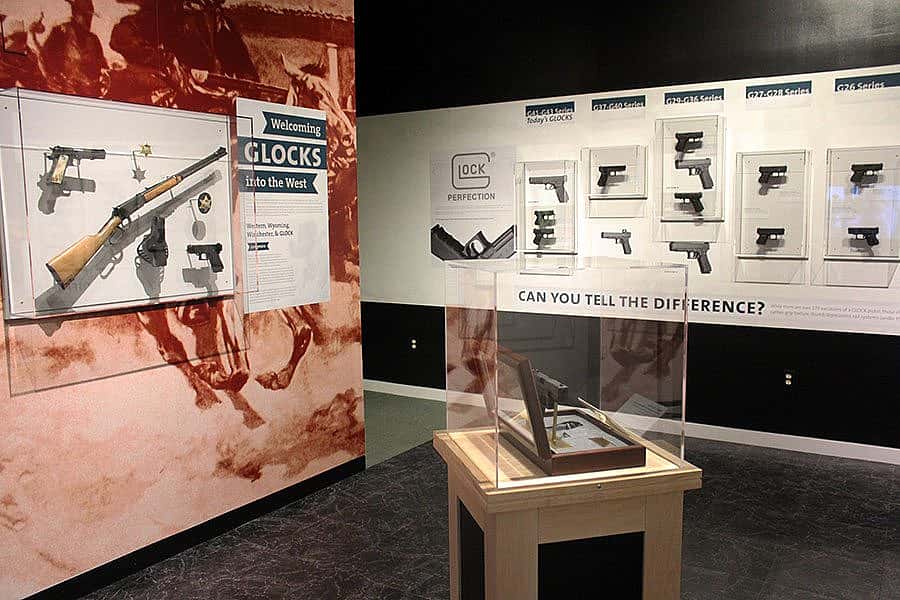GLOCK firearms exhibit inside