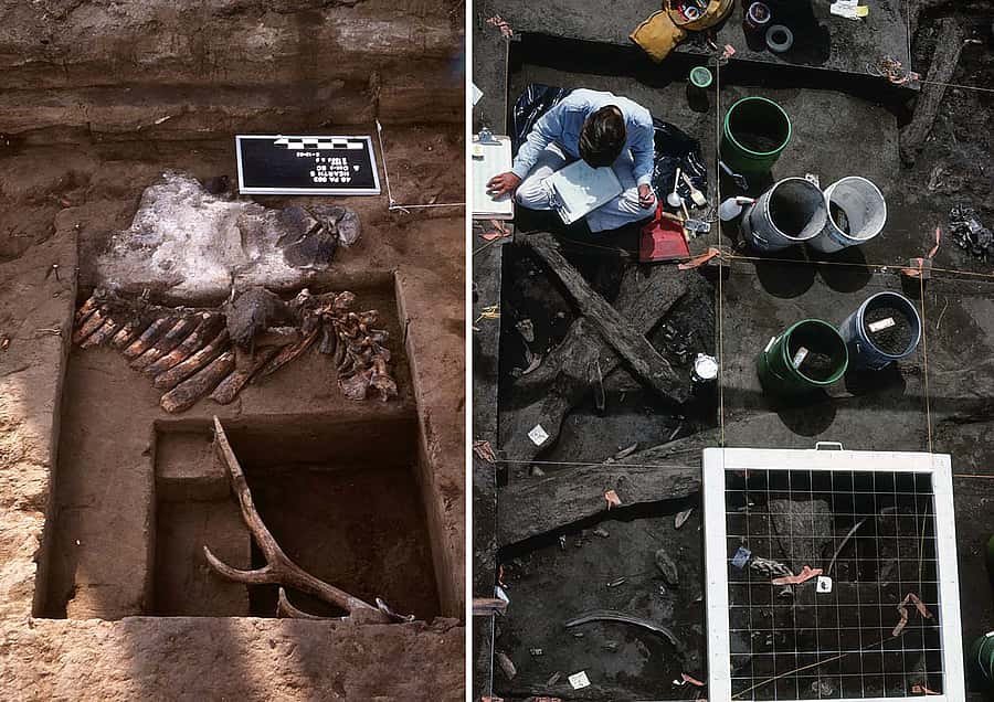 Excavations at the Bugas-Holding site, 1980s.