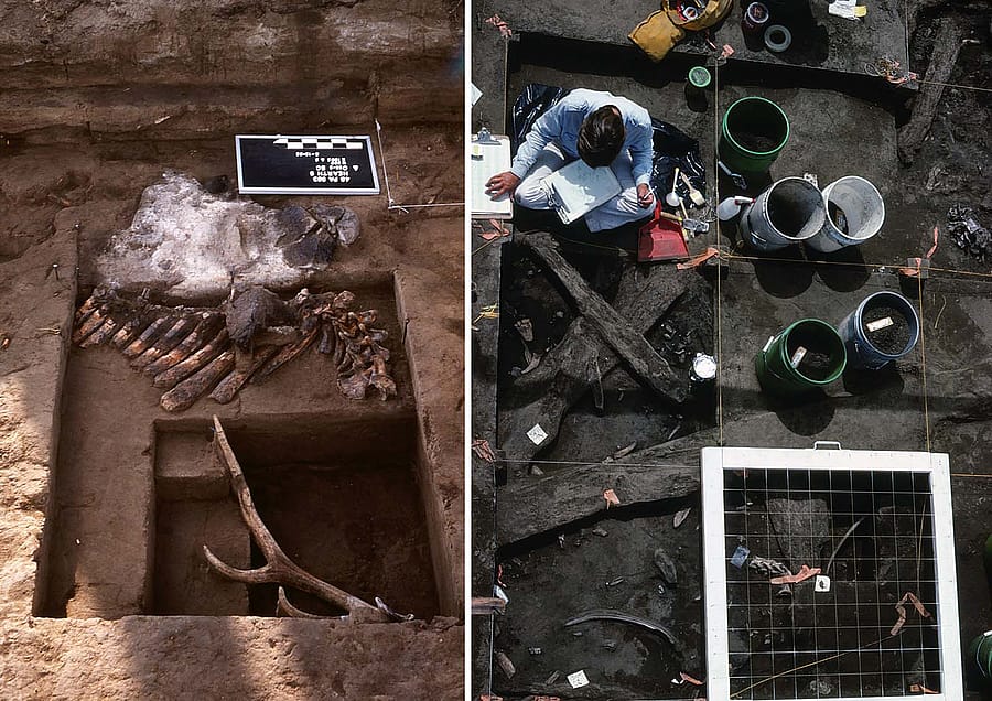 Excavations at the Bugas-Holding site, 1980s.