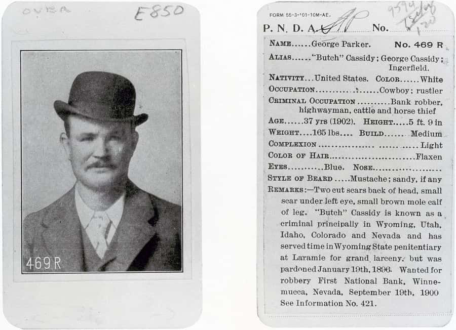 Pinkerton card of Butch Cassidy