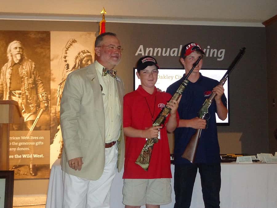 Shootout Chairman Sean Duffy with the Top Youth & 2nd Place Youth winners and their prizes