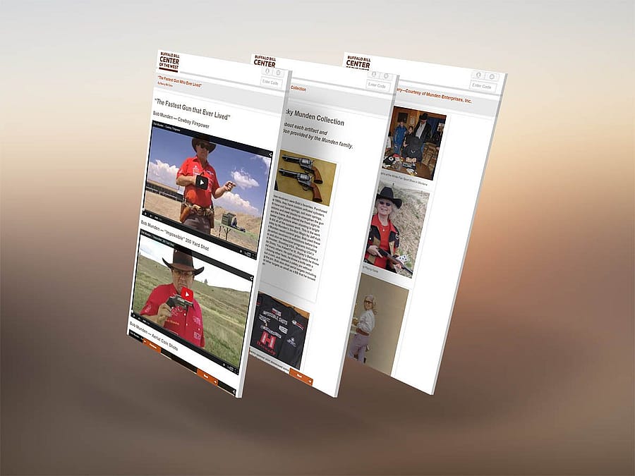 Additional content is layered in iScout by linking together photos, blog posts, videos, and/or virtual exhibits from the Center's online object collection. Mock-up created at Graph Berry.