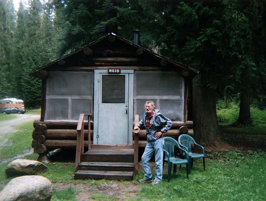 "The wood-burning stove in this cabin was wonderful after my trek down Lolo Pass," said Gertsch.