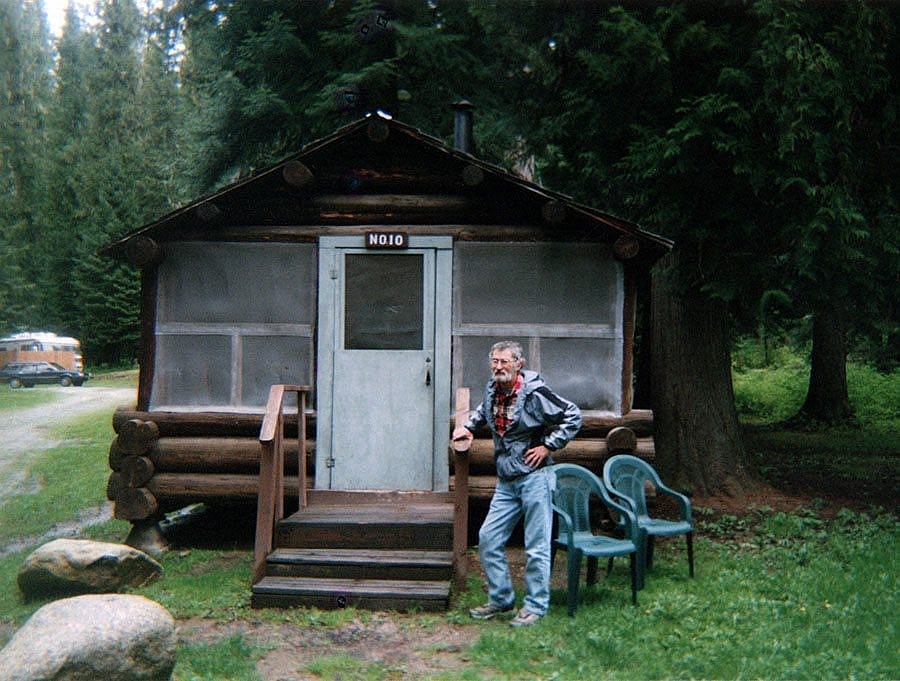 "The wood-burning stove in this cabin was wonderful after my trek down Lolo Pass," said Gertsch.
