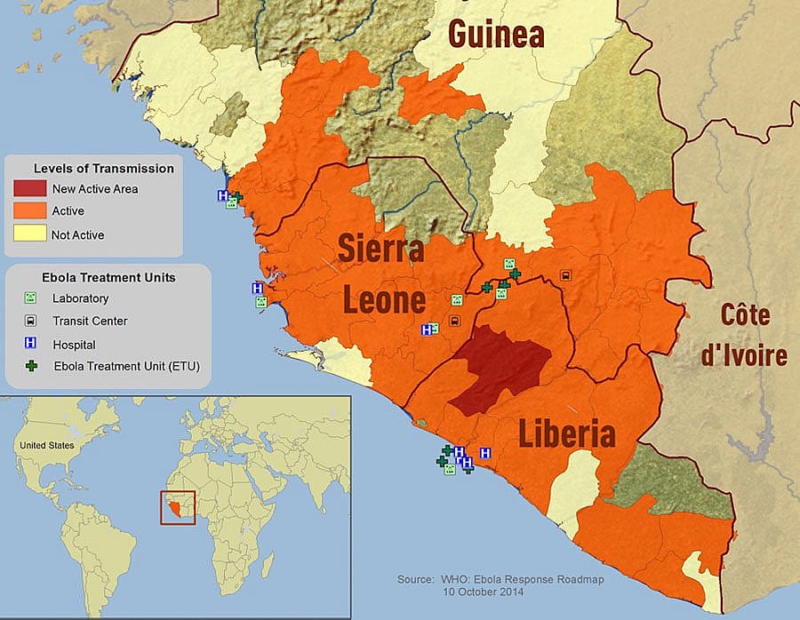 Ebola Outbreak Map