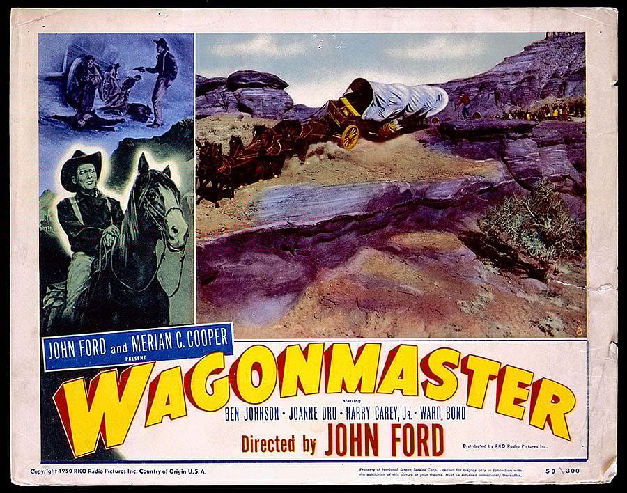 "Wagonmaster" lobby card, 1950. Original Buffalo Bill Museum Collection. 1.69.4957