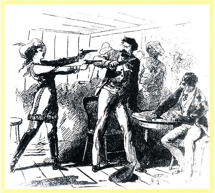 Photograph of a drawing, Martha Jane Canary (Calamity Jane), 7.4 x 6.8 in. Vincent J. Mercaldo Collection. P.71.207