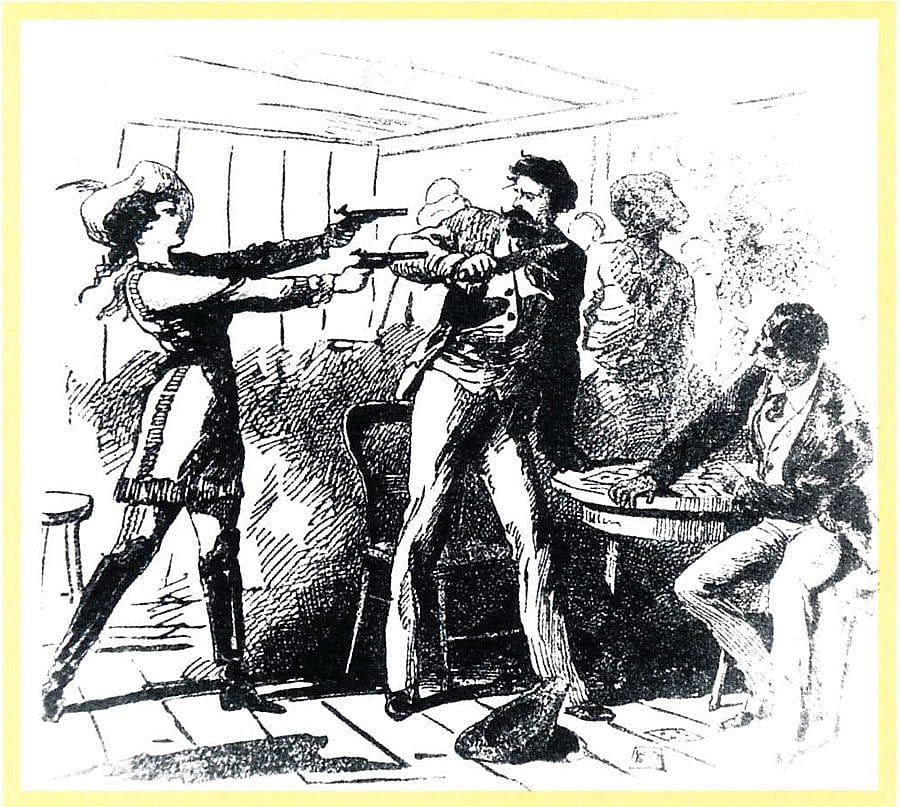 Photograph of a drawing, Martha Jane Canary (Calamity Jane), 7.4 x 6.8 in. Vincent J. Mercaldo Collection. P.71.207
