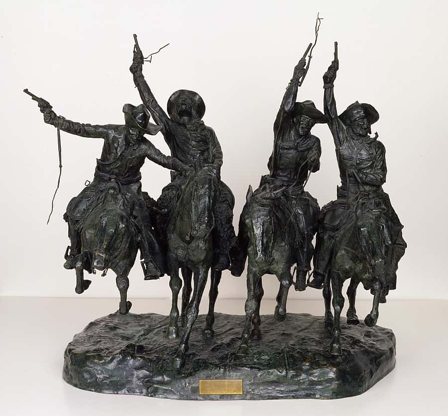 Frederic Remington (1861-1909). Coming Through the Rye, modeled 1902, cast 1907. Bronze. Gift of Barbara S. Leggett. 5.66