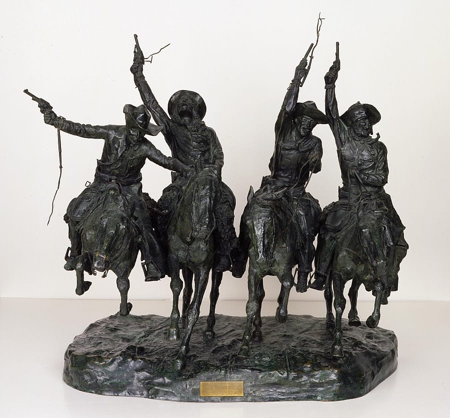 Frederic Remington (1861-1909). Coming Through the Rye, modeled 1902, cast 1907. Bronze. Gift of Barbara S. Leggett. 5.66