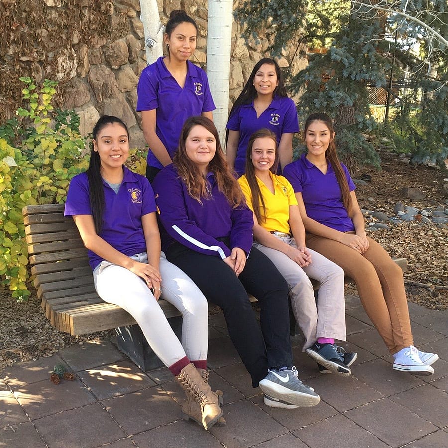 Top: Daejae, Florence, Seated: Leslie, Taylor, Bailey, and Kaelene