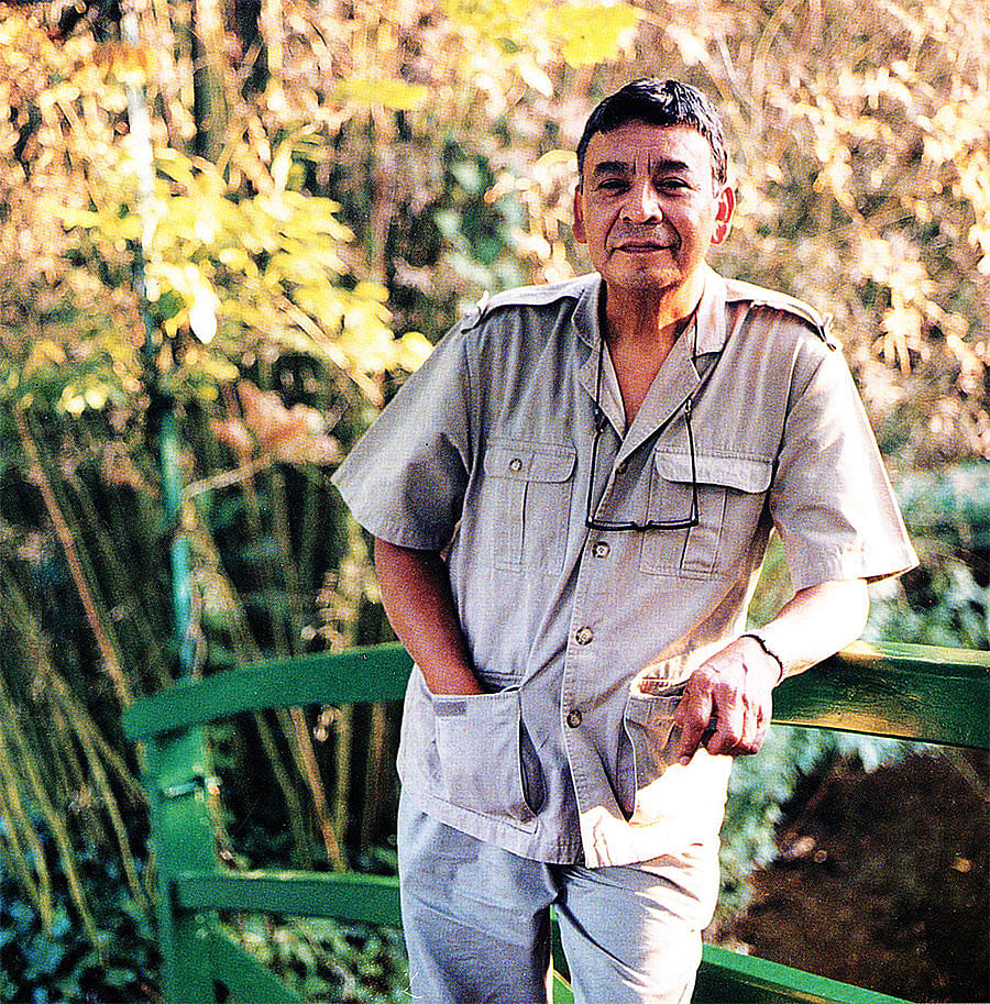 Arthur Amiotte while on an Arts International Lila Wallace "Reader's Digest" Artists at Giverny Fellowship in 1997. Photograph by John Moler.